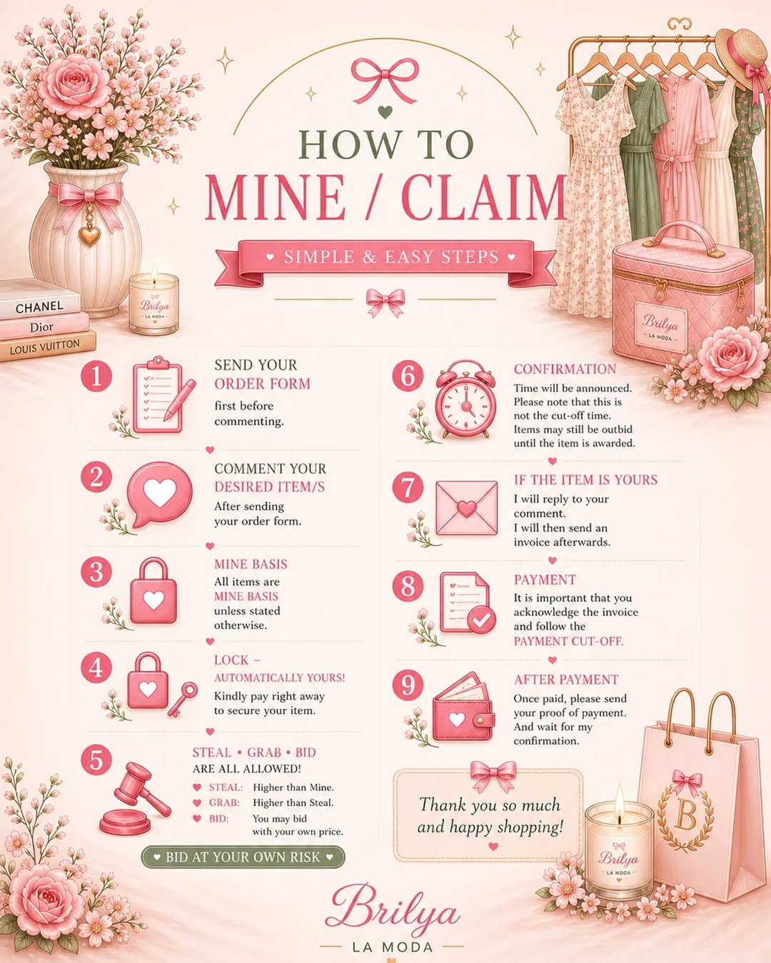 How to Mine / Claim — Brilya La Moda